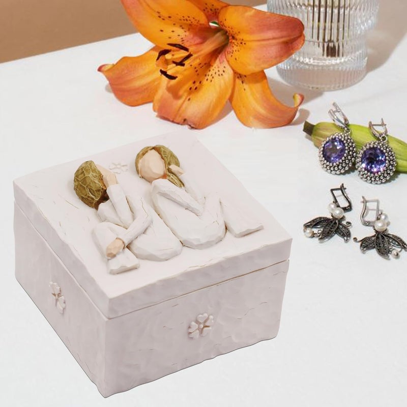 AcowSpt Best Friend Birthday Gifts for Women, Friend Christmas Gifts for Women, Sculpted Hand-Painted Keepsake Box - Image 2